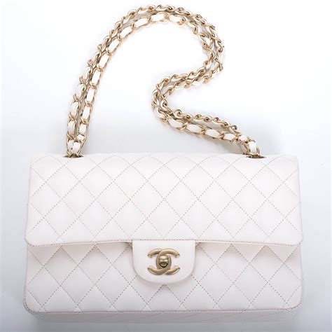 white chanel hand bag|White Chanel handbags for sale.